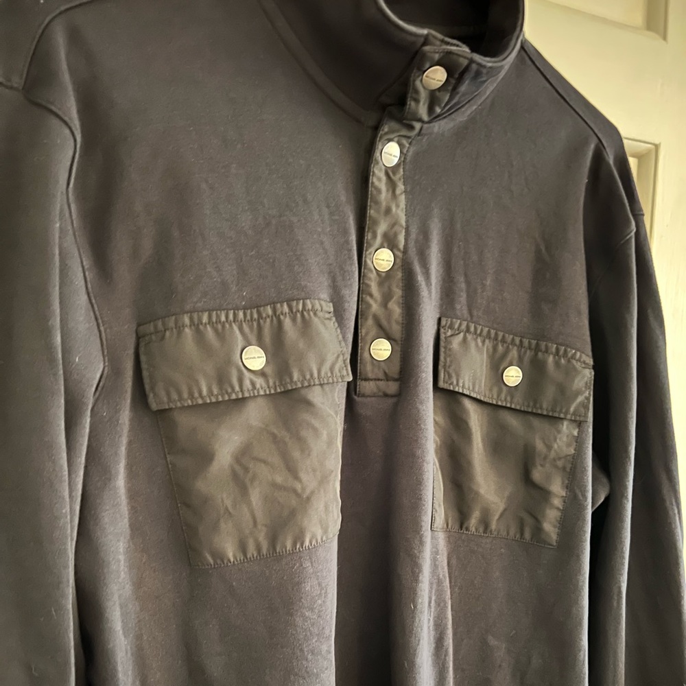 Michael Kors Black cotton jacket large - Picture 3 of 6
